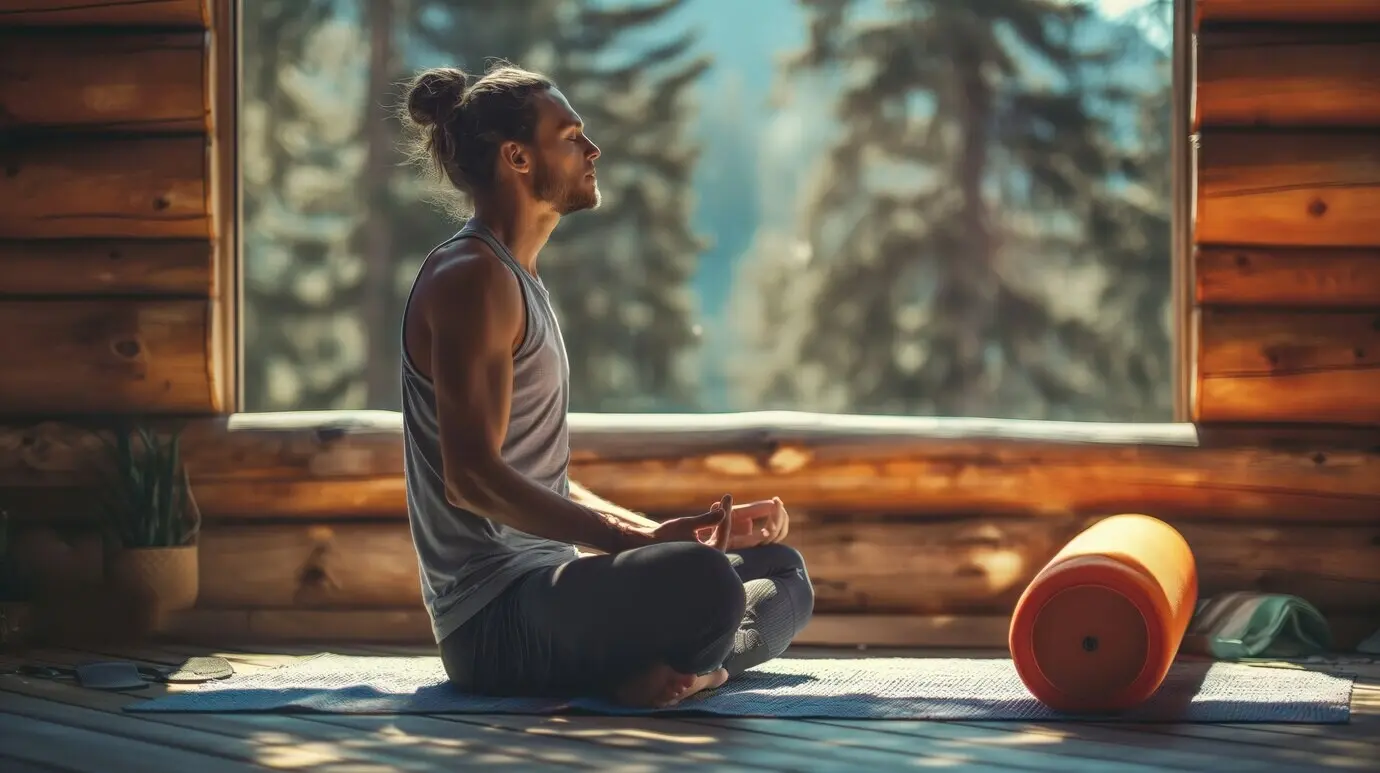 Menschen, die eine Faszienrolle zum Training und für Fitnessübungen verwenden.